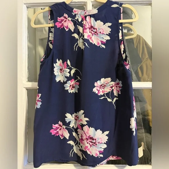 Joie Senia Silk Tank in Dark Navy - Picture 3 of 4